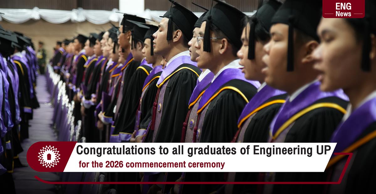 Congratulations to all graduates of Engineering UP  for the 2026 commencement ceremony