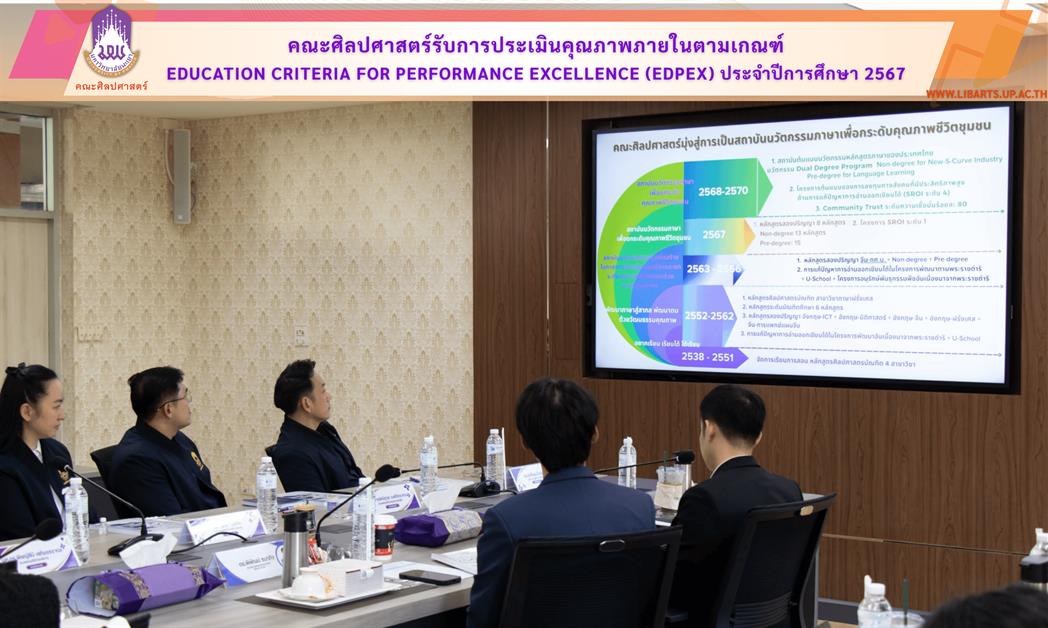 School of Liberal Arts, University of Phayao Undergoes Internal Quality Assessment under Education Criteria for Performance Excellence (EdPEx)