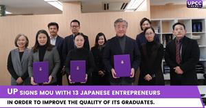 UP Signs MOU with 13 Japanese Entrepreneurs in order to improve the quality of its graduates.