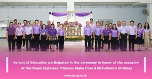 School of Education participated in the ceremony in honor of the occasion of Her Royal Highness Princess Maha Chakri Sirindhorn
