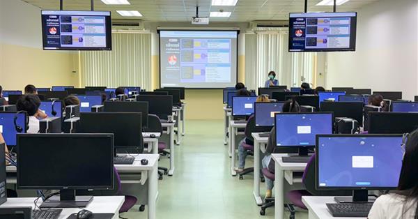 Language Centre Conducts English Proficiency Test with a Standardized Program for Undergraduate Students.
