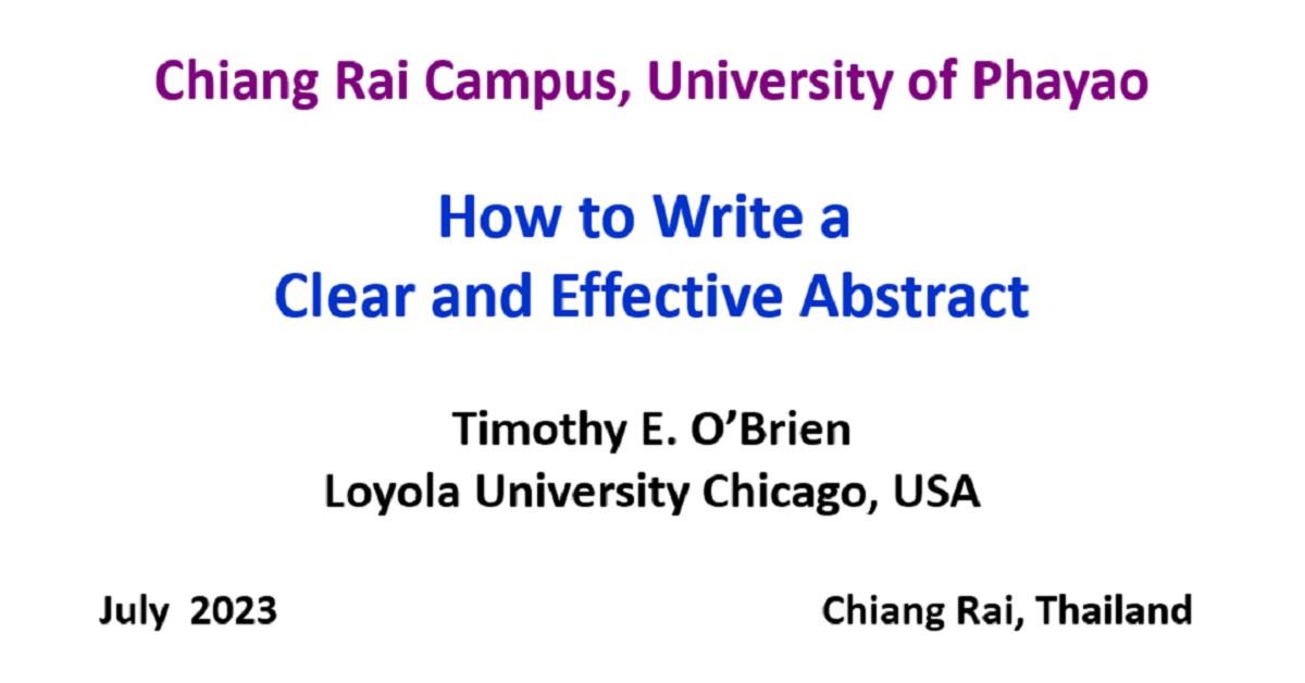 Effective Abstract Writing