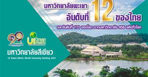 University of Phayao wins 12th in UI Green Metric World University Ranking 2021
