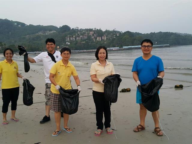 มหาวิทยาลัยพะเยา,ลงพื้นที่จัดทำกิจกรรม,CSR,รณรงค์เก็บขยะชายหาด