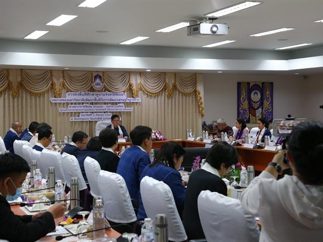 มหาวิทยาลัยพะเยาให้การต้อนรับรัฐมนตรีว่าการกระทรวงอุดมศึกษา วิทยาศาสตร์ วิจัยและนวัตกรรม ณ อาคารสำนักงานอธิการบดี มหาวิทยาลัยพะเยา
