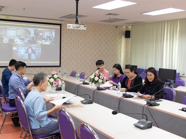 คณะศิลปศาสตร์ร่วมประชุมออนไลน์เพื่อรายงานและติดตามผลความร่วมมือทางวิชาการ ระหว่างมหาวิทยาลัยพะเยา และ มหาวิทยาลัยครุศาสตร์เทียนจิน ประเทศจีน