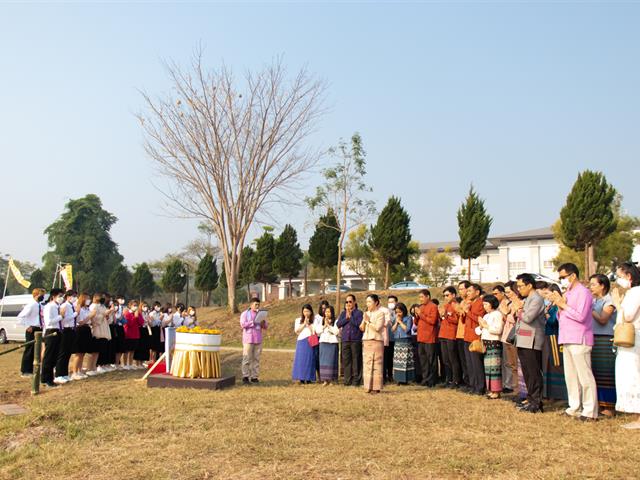 พิธีตักน้ำและเจริญพระพุทธมนต์น้ำสรงองค์พระธาตุจอมทอง เนื่องในประเพณีแห่ผ้าห่มพระธาตจอมทอง มหาวิทยาลัยพะเยา ประจำปี ๒๕๖๖
