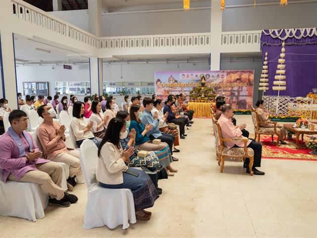 พิธีตักน้ำและเจริญพระพุทธมนต์น้ำสรงองค์พระธาตุจอมทอง เนื่องในประเพณีแห่ผ้าห่มพระธาตจอมทอง มหาวิทยาลัยพะเยา ประจำปี ๒๕๖๖