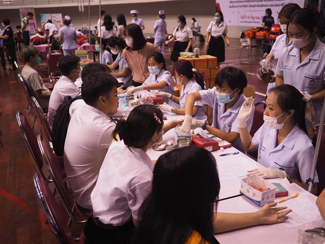 สาขาวิชาเทคนิคการแพทย์ คณะสหเวชศาสตร์ เข้าร่วมกิจกรรมรับบริจาคโลหิต “กยศ.รวมใจปันโลหิต ต่อชีวิตเพื่อนมนุษย์ ปีที่ 10”