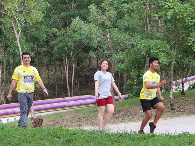 คณะสาธารณสุขศาสตร์ จัดกิจกรรม "เดิน-วิ่ง เส้นทางสายมู" และกิจกรรม "Aerobic Dance I เต้นแอโรบิค" ภายใต้โครงการเสริมสร้างสุขภาวะภายในองค์กร (1 ส่วนงาน 1 โปรแกรม) Project : Good Health Well - Being