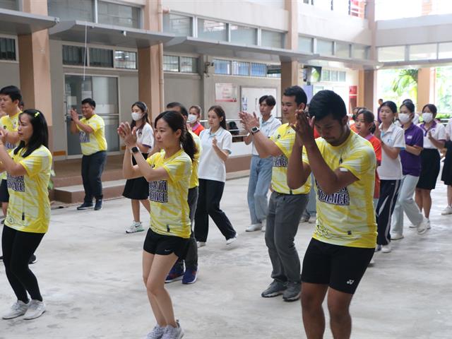 คณะสาธารณสุขศาสตร์ จัดกิจกรรม "เดิน-วิ่ง เส้นทางสายมู" และกิจกรรม "Aerobic Dance I เต้นแอโรบิค" ภายใต้โครงการเสริมสร้างสุขภาวะภายในองค์กร (1 ส่วนงาน 1 โปรแกรม) Project : Good Health Well - Being