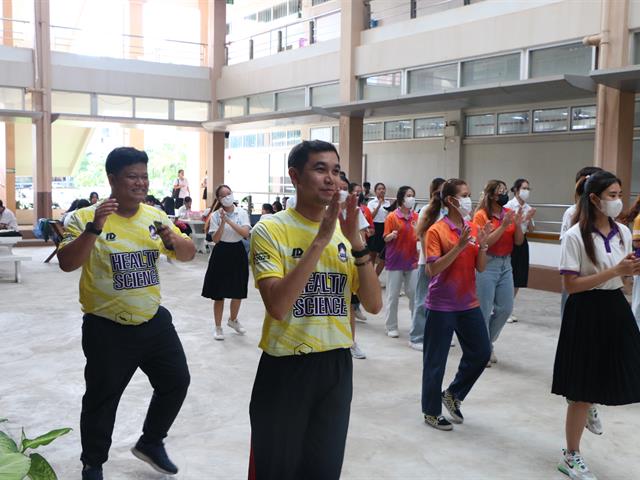 คณะสาธารณสุขศาสตร์ จัดกิจกรรม "เดิน-วิ่ง เส้นทางสายมู" และกิจกรรม "Aerobic Dance I เต้นแอโรบิค" ภายใต้โครงการเสริมสร้างสุขภาวะภายในองค์กร (1 ส่วนงาน 1 โปรแกรม) Project : Good Health Well - Being