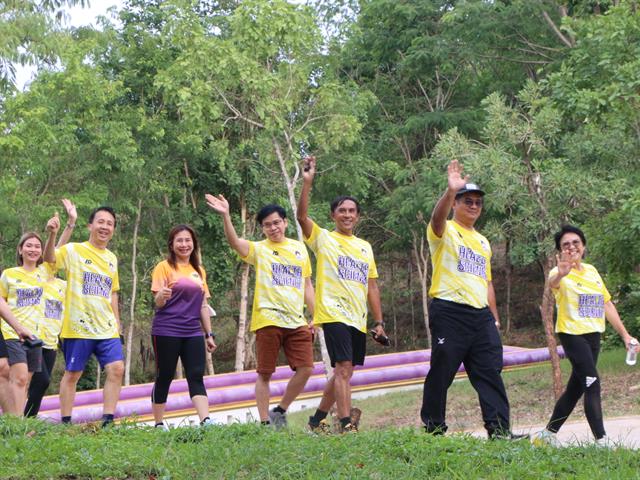 คณะสาธารณสุขศาสตร์ จัดกิจกรรม "เดิน-วิ่ง เส้นทางสายมู" และกิจกรรม "Aerobic Dance I เต้นแอโรบิค" ภายใต้โครงการเสริมสร้างสุขภาวะภายในองค์กร (1 ส่วนงาน 1 โปรแกรม) Project : Good Health Well - Being