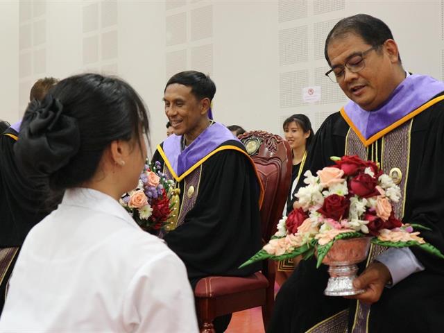 คณะสาธารณสุขศาสตร์ ดำเนินโครงการพิธีไหว้ครู คณะสาธารณสุขศาสตร์ ประจำปีการศึกษา 2566