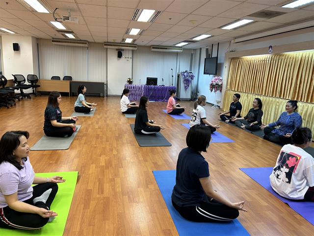 กิจกรรม YOGA (โยคะ) โครงการเสริมสร้างสุขภาวะภายในองค์กร Good Health Well – Being : BMI Challenge