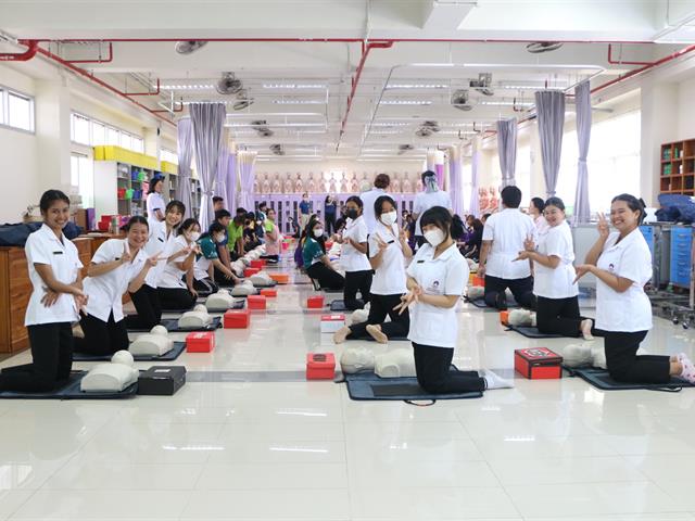 คณะสาธารณสุขศาสตร์ม คำเนินโครงการสำนักงานสีเขียว (Green Office) ภายใต้กิจกรรมอบรมเชิงปฏิบัติการ “ฝึกซ้อมการตอบโต้ภาวะฉุกเฉินกรณีเหตุเพลิงไหม้” 