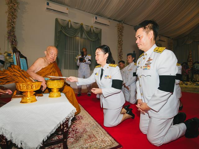 มหาวิทยาลัยพะเยา ร่วมงานพิธีธรรมหลวง สวดพระอภิธรรม  พระพรหมวชิรคุณ (หลวงปู่ไพบูลย์ สุมังคโล)