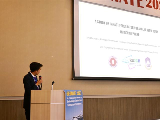 นิสิตปริญญาโท สาขาวิศวกรรมโยธา นำเสนอผลงานใน The 13th International Conference on Geotechique, Construction Materials & Environment ประเทศญี่ปุ่น