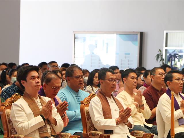 คณะสาธารณสุขศาสตร์ เข้าร่วมพิธีทำบุญเนื่องในวันขึ้นปีใหม่ “ฮ่วมบุญ ขึ้นปี๋ใหม่ ฮ้อยดวงใจ จาว ม.พะเยา” ประจำปี 2567