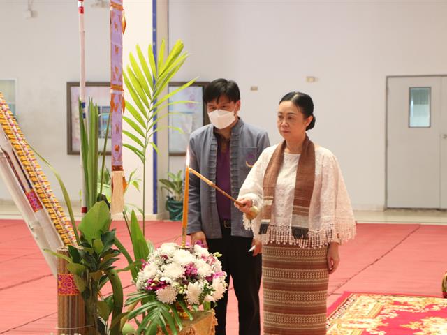 คณะสาธารณสุขศาสตร์ เข้าร่วมพิธีทำบุญเนื่องในวันขึ้นปีใหม่ “ฮ่วมบุญ ขึ้นปี๋ใหม่ ฮ้อยดวงใจ จาว ม.พะเยา” ประจำปี 2567