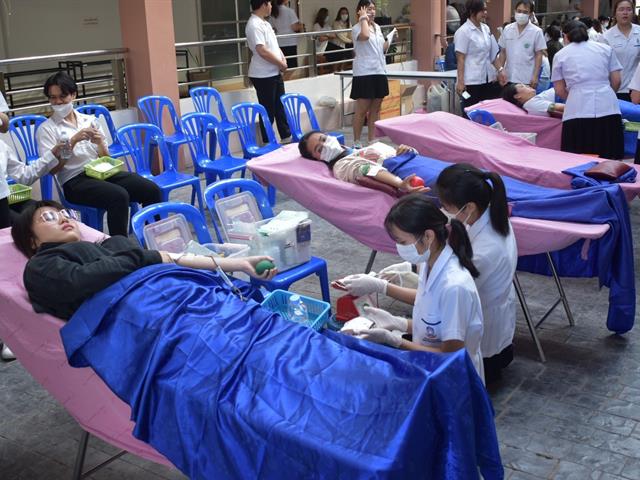 Blood donation at AHS UP in Collaboration with Blood Bank unit, Phayao Hospital
