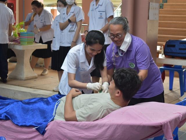Blood donation at AHS UP in Collaboration with Blood Bank unit, Phayao Hospital