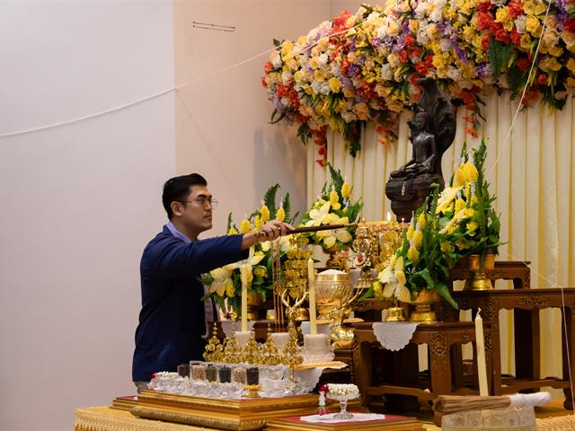 คณะศิลปศาสตร์ จัดพิธีทำบุญคณะศิลปศาสตร์ เนื่องในโอกาสแสดงมุทิตาคารวะ แด่ ดร.สิงห์คำ รักป่า อาจารย์หลักสูตรศิลปศาสตรบัณฑิต สาขาวิชาภาษาอังกฤษ