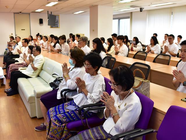 พิธีสักการะองค์สมเด็จพระนเรศวรมหาราช และพิธีทวาทศ จรดบุญ 12 วิทยาลัยการจัดการ