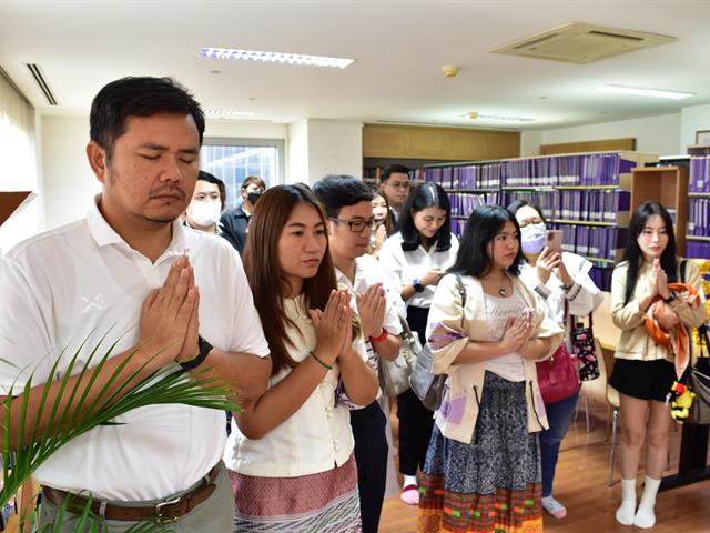 พิธีสักการะองค์สมเด็จพระนเรศวรมหาราช และพิธีทวาทศ จรดบุญ 12 วิทยาลัยการจัดการ