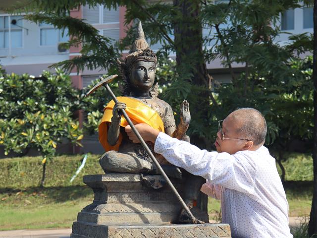 วิศวกรรมศาสตร์ ร่วมกันจัดพิธีสักการะบูชา “พระวิษณุกรรม”