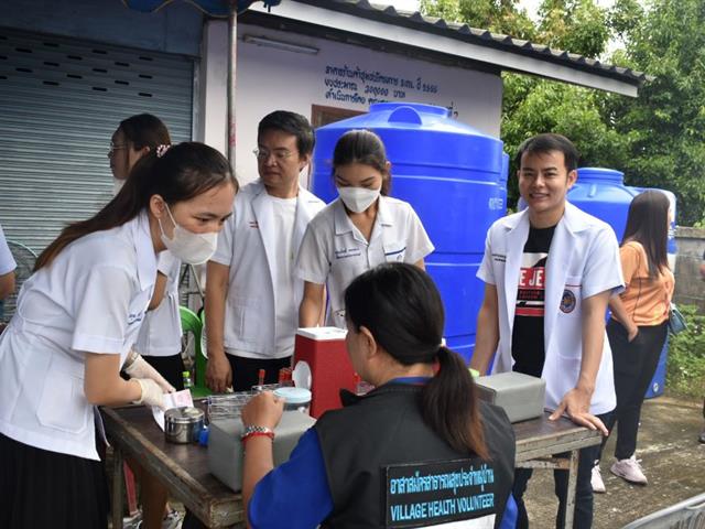 สาขาวิชาเทคนิคการแพทย์ คณะสหเวชศาสตร์  นำนิสิตลงพื้นที่ให้บริการตรวจสุขภาพทางเทคนิคการแพทย์แก่ชุมชน 