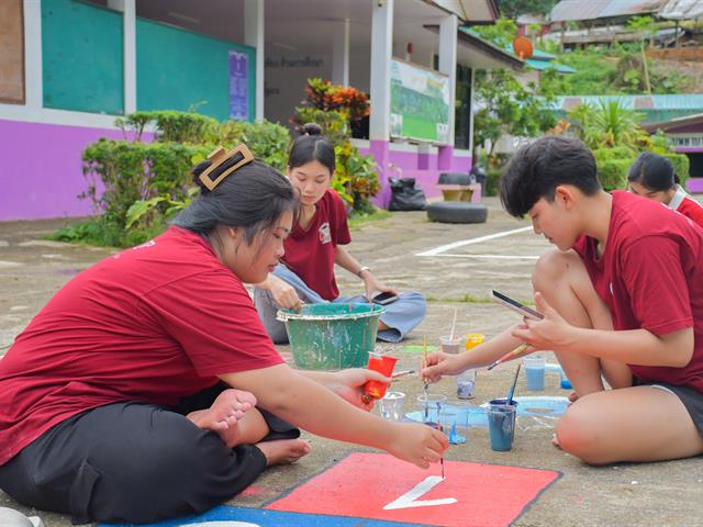 วิทยาลัยการศึกษา ดำเนินกิจกรรมจิตอาสาพัฒนาโรงเรียนตำรวจตระเวนชายแดนเบ็ตตี้ดูเมน