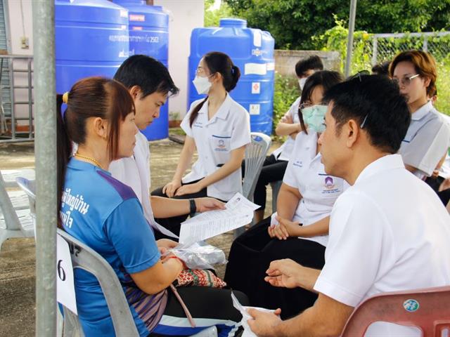 สาขาวิชาเทคนิคการแพทย์ คณะสหเวชศาสตร์ นำนิสิตลงพื้นที่ให้บริการรายงานผลการตรวจวิเคราะห์ทางห้องปฏิบัติการแก่ชุมชน  