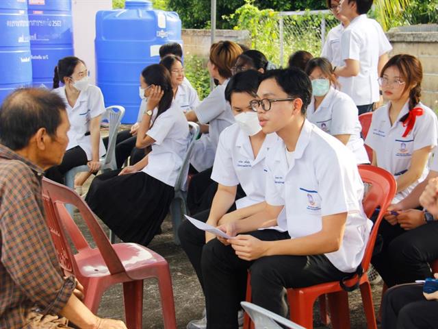 สาขาวิชาเทคนิคการแพทย์ คณะสหเวชศาสตร์ นำนิสิตลงพื้นที่ให้บริการรายงานผลการตรวจวิเคราะห์ทางห้องปฏิบัติการแก่ชุมชน  