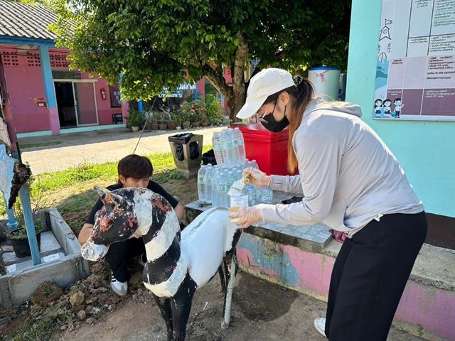 Volunteer activity at South Pafak Village, Pafak Subdistrict, Maejai County, Phayao Province