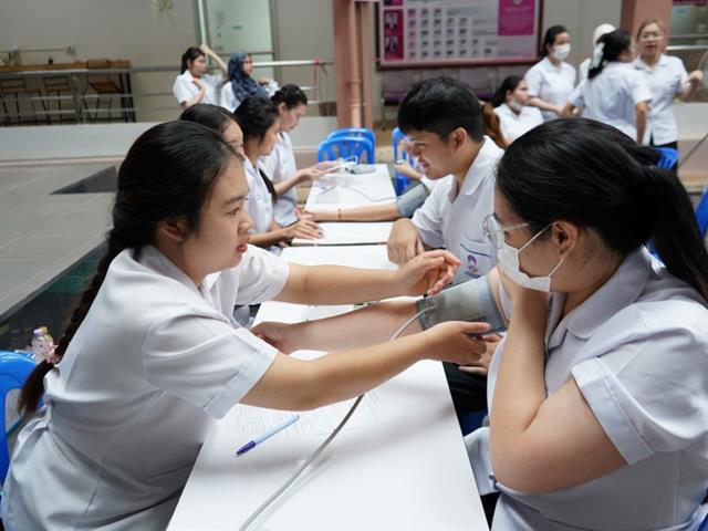 AHS Hall as a venue for Blood Donation Scheme with the quote of “SLF; Unite for Blood, Give blood, Give life, 12th anniversary”