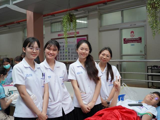 AHS Hall as a venue for Blood Donation Scheme with the quote of “SLF; Unite for Blood, Give blood, Give life, 12th anniversary”