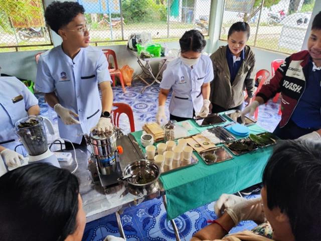 คณะสาธารณสุขศาสตร์ดำเนินการโครงการ 1 ชุมชน 1 นวัตกรรมเกี่ยวกับการพัฒนาผลิตภัณฑ์สมุนไพรรางจืด