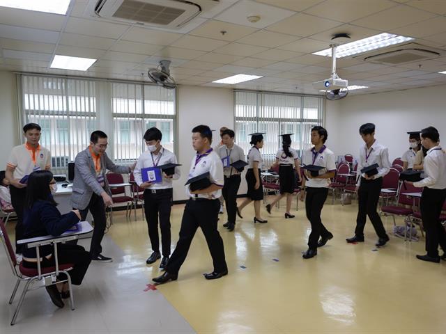 School of Liberal Arts, conducted rehearsal sessions for graduates to prepare them for the conferral of degrees for the academic year 2023.