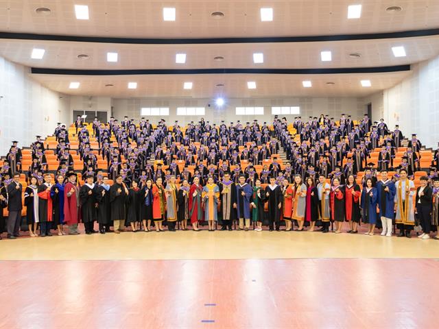 School of Liberal Arts, conducted rehearsal sessions for graduates to prepare them for the conferral of degrees for the academic year 2023.