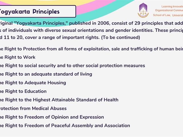 Laws in Pride Month Part 2: The Yogyakarta Principles on the Use of International Human Rights Law Concerning Sexual Orientation and Gender Identity