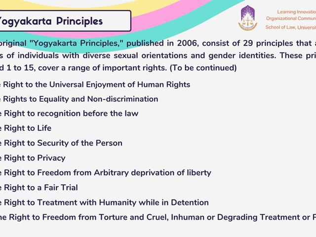 Laws in Pride Month Part 2: The Yogyakarta Principles on the Use of International Human Rights Law Concerning Sexual Orientation and Gender Identity