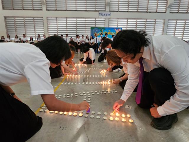 คณะสหเวชศาสตร์ จัดโครงการฮับขวัญต้นกล้า น้องหล้าสหเวชฯ ประจำปี 2568 กิจกรรม “พิธีเทียน” 