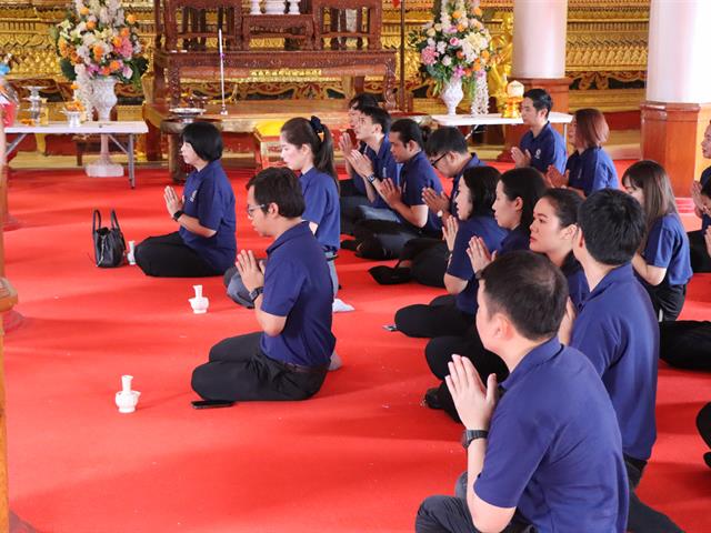 กองแผนงาน ดำเนินโครงการเสริมสร้างความเข้มแข็งด้านคุณธรรมและธรรมาภิบาลในหน่วยงาน และร่วมสืบสานประเพณีถวายเทียนพรรษา