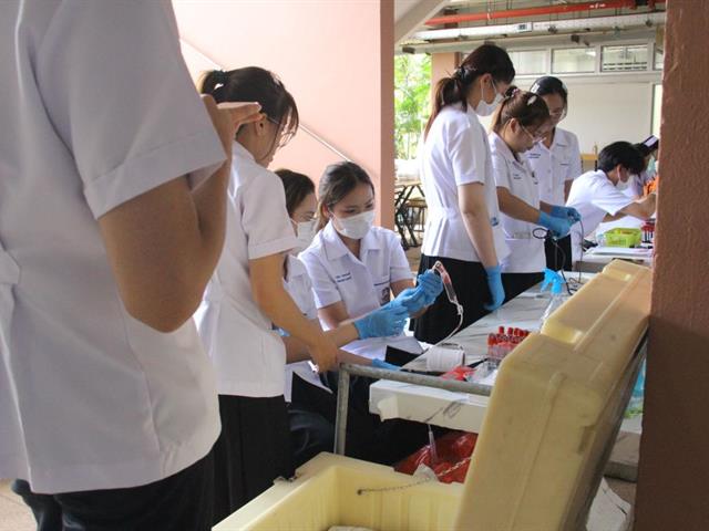 การรับบริจาคโลหิตเนื่องในวันเทคนิคการแพทย์ไทย ประจำปี 2568