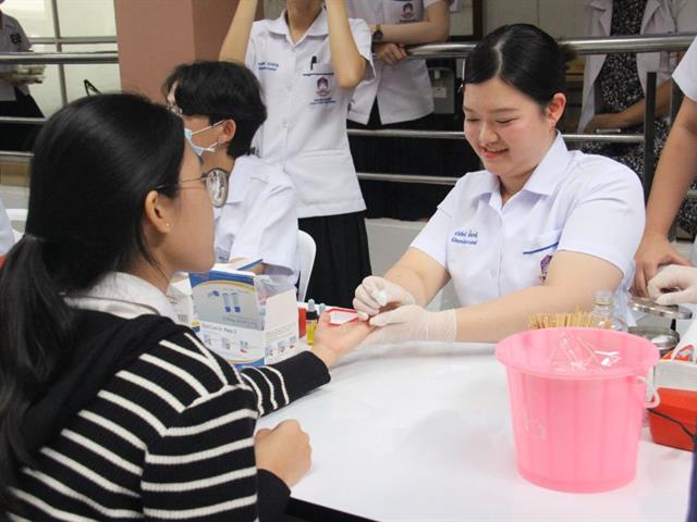 การรับบริจาคโลหิตเนื่องในวันเทคนิคการแพทย์ไทย ประจำปี 2568