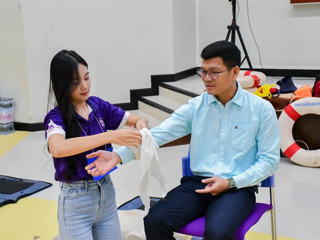 วิทยาลัยการศึกษา ดำเนินการจัดกิจกรรมการปฐมพยาบาลเบื้องต้นและการช่วยชีวิตขั้นพื้นฐาน (CPR) และการส่งเสริมการประกอบอาชีพเสริม/การเป็นผู้ประกอบการ
