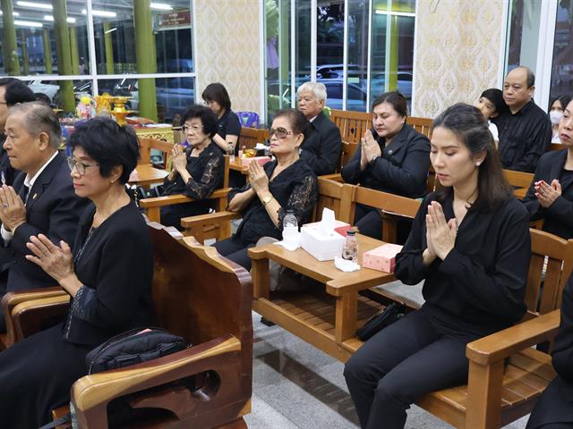 วิทยาลัยการจัดการ ร่วมไว้อาลัยและร่วมเป็นเจ้าภาพสวดพระอภิธรรมศพคุณพ่อ นาวาอากาศเอก มณี ศรีอาจ ณ วัดบางแพรกเหนือ จังหวัดนนทบุรี