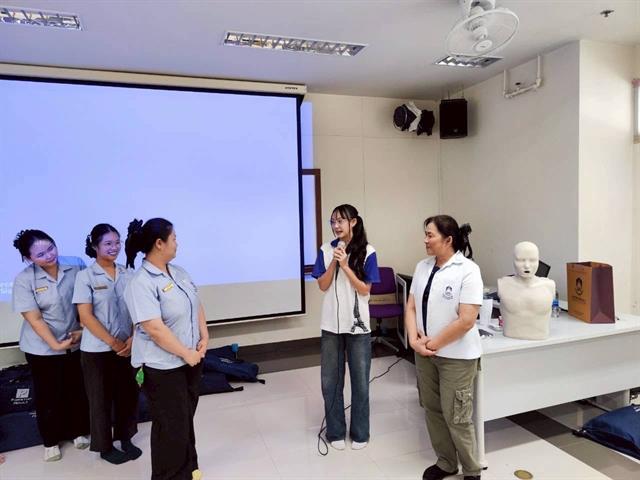 สาขาวิชาภาษาฝรั่งเศส คณะศิลปศาสตร์ จัดโครงการภาษาฝรั่งเศสเพื่อวิชาชีพ “การปฐมพยาบาลเบื้องต้นและการช่วยเหลือการฟื้นคืนชีพ”