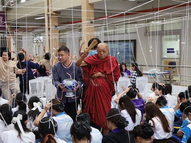 กิจกรรมทำบุญตักบาตรข้าวสารอาหารแห้ง และพิธีทำบุญสืบชะตา เนื่องในวันคล้ายวันสถาปนาคณะพยาบาลศาสตร์ ครบรอบ ๒๒ ปี